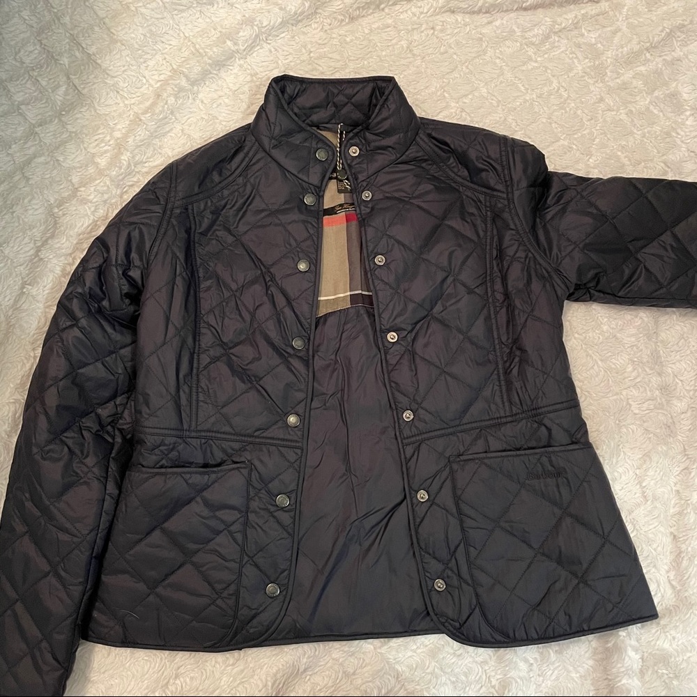 Navy Barbour Quilted Jacket